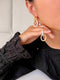 Modern Two-Tone Double Loop Dangle Earrings - Sunnysideus 