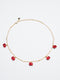 Holiday Red Lucky Elephant Choker Necklace - 18K Plated Over Sterling Silver - Sunnysideus 
