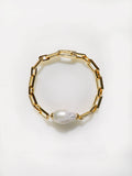 Cora Natural Baroque Pearl Bracelet - 18K Gold Plated - Sunnysideus 