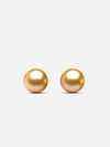 12MM Golden South Sea Pearl & 18K Yellow Gold Stud Earrings - Sunnysideus 