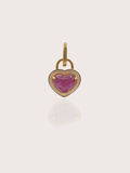 heart shape tourmaline pendant, clip on pendant