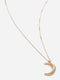 Crescent Moon & Star Diamond Layer Necklace - 14K Yellow Gold - Sunnysideus 