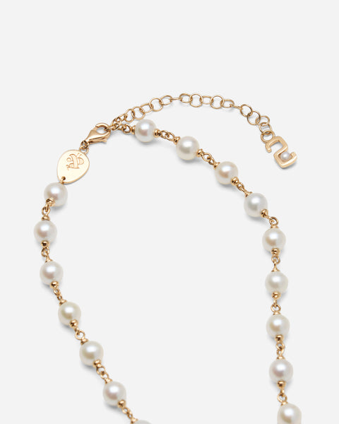 GAIA the Elephant Pearl Necklace - 10 Karat Yellow Gold - Sunnysideus 